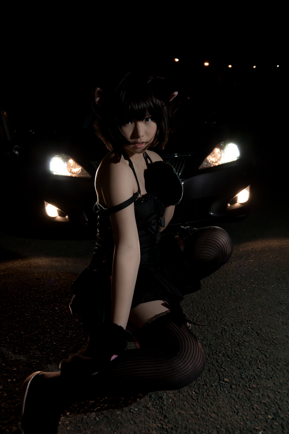 [enako] [enacat black] black silk cat girl(136)